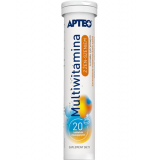 APTEO Multivitamina, Мультивитамины со вкусом женьшеня и лимона - 20 таблеток мусс.,  популярные