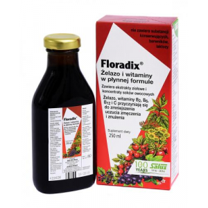 Floradix, железо и витамины, тоник, 250 мл      