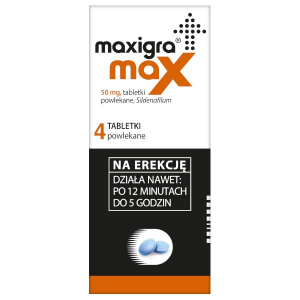 Maxigra Max, Максигра Макс 50 мг, 4 таблетки (потенция)*****