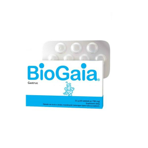 BioGaia Gastrus, пробиотики для здоровья кишечника, 30 жевательных таблеток
