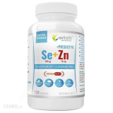 Wish, Органический селен 200 мкг + глюконат цинка 15 мг + пребиотик, 120 капсул