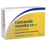 Loperamide Aurovitas, Лоперамид Ауровитас, 2 мг, 20 капсул (лечение острой диареи)