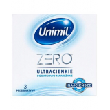 UNIMIL ZERO Ультратонкие презервативы с дополнительной смазкой - 3 шт.