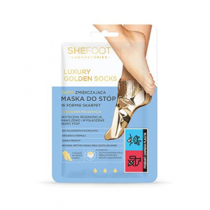 SheFoot Luxury Golden Socks Золотая смягчающая маска для ног в виде носков, 1 пара   новинки