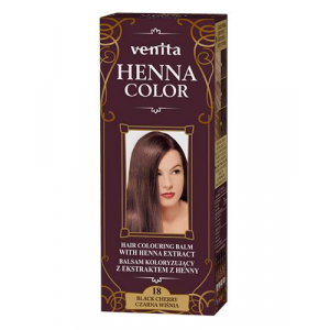 VENITA Henna Color Окрашивающий бальзам №18 Черная вишня, 75 мл,   новинки