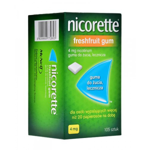 Nicorette FreshFruit 4 мг, жевательная резинка, 105 штук*****