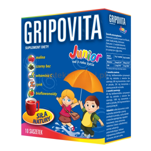  Zdrovit Gripovita Junior, для детей от 3-х лет, 10 пакетиков                    