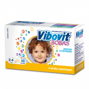  Vibovit Bobas, для детей в возрасте от 2 до 4 лет, ваниль, 30 пакетиков 