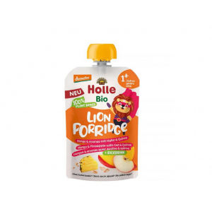 Овсяная каша Holle Bio Lion, мусс в тюбике, манго и ананас + овсяные хлопья и киноа, для детей от 1 года, 110 г Овсяная каша Holle Bio Lion, мусс в тюбике, манго и ананас + овсяные хлопья и киноа, для детей от 1 года, 110 г