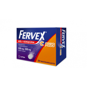 Fervex C Plus, Фервекс С Плюс 330 мг + 200 мг, 20 шипучих таблеток   новинки