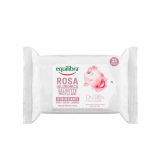 Equilibra Rosa, Очищающие салфетки для лица с мицеллярной розой, гиалуроновая кислота, 25 штук,    новинки