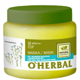 O'Herbal, маска для сухих и поврежденных волос с экстрактом льна, 500 мл