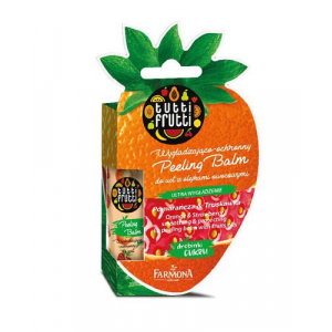 Farmona Tutti Frutti Разглаживающий и защитный бальзам-пилинг для губ с маслами апельсина и клубники - 12 мл