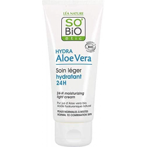 So'Bio Etic Hydra Aloe Vera 24h, насыщенный увлажняющий крем, для нормальной и сухой кожи, сок алоэ, 50 мл,    новинки