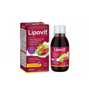 Lipovit, Липовит Лайм и Малина, сироп для детей от 1 года и взрослых, 150 мл    новинки