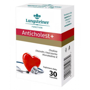 Langsteiner,Anticholest Лангстеинер  Антихолест+, 30 капсул