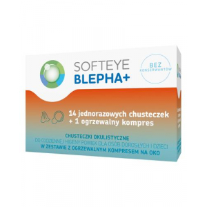 SOFTEYE BLEPHA+ Салфетки офтальмологические + теплый компресс - 14 шт - разблокирование отверстия сальных желез век