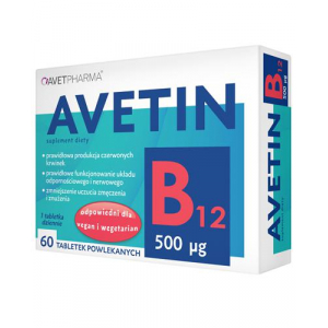 Avetin B12, Аветин В12 500 мкг, 60 таблеток