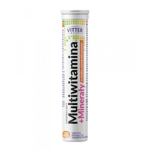 Vitter Blue Multivitamin + Minerals со вкусом апельсина, 20 шипучих таблеток,   новинки