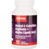 Jarrow, Ацетил L-карнитин + ALA, Arginian Acetylo L-karnityny + Kwas Alfa Liponowy, 100 капсул