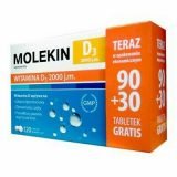 Molekin, Молекин D3 2000 МЕ, 90 таблеток + 30 таблеток бесплатно