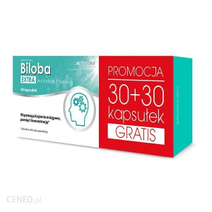 Activlab Pharma Biloba Extra, гинкго билоба, 30 + 30 капсул бесплатно 