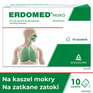 Erdomed Muko,Эрдомед Муко 225 мг, порошок для пероральной суспензии, 10 пакетиков