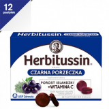 Herbitussin Исландский лишайник + витамин С, вкус черной смородины, 12 пастилок         