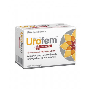 Urofem, Клюквенный Урофем - 60 таблеток - Инфекции мочевыводящих путей