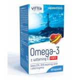 Vitter Blue,Omega-3 Forte,1000мг, Омега-3 Форте 1000мг + витамин Е, 60 капсул ,    популярные           