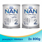 Молоко Nestle NAN OPTIPRO Plus 2 HM-O для грудных детей старше 6 месяцев - 2 x 800 г (банка)