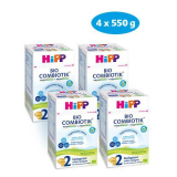 Hipp Bio Combiotik 2 Organic Next Milk, 4 x 550 г + крем для ухода HIPP BABYSANFT - 75 мл