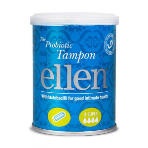  Ellen, пробиотические тампоны, super, 8 шт.  новинки