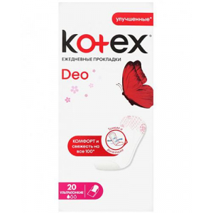 Ежедневные прокладки Kotex Deo Ultra Slim, 20 шт  новинки