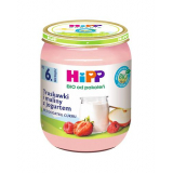 HiPP Organic Fruit and Yoghurt, клубника и малина с йогуртом, для детей от 6 месяцев, 160 г