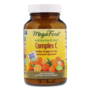 Mega Food, Complex C, органический комплекс витамина С из апельсинов, 60 таблеток