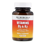 Dr. Меrcola, кальций, витамин D3 и K2, 60 капсул