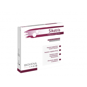 Sikatris, силиконовые пластыри от рубцов, 10 см x 10 см, 5 шт.   новинки