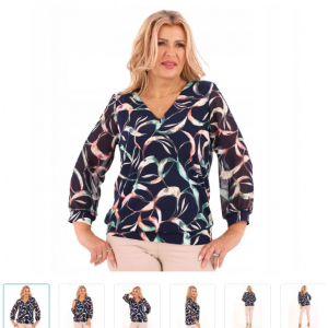 Элегантная женская блузка, ПОЛЬСКИЙ ПРОИЗВОДИТЕЛЬ, больших размеров, V-образный вырез, праздничная. Элегантная женская блузка, ПОЛЬСКИЙ ПРОИЗВОДИТЕЛЬ, больших размеров, V-образный вырез, праздничная.