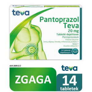 Pantoprazol, Тева Пантопразол 20 мг, 14 таблеток, от изжоги купить в ...