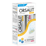 Orsalit Tabs, ароматизатор лимона, 24 шипучих таблетки + магний с витамином B6, 10 шипучих таблеток