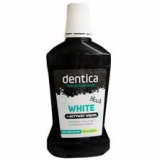 Dentica, жидкость для полоскания рта Black WHITE с активированным углем, 500 мл          новинки