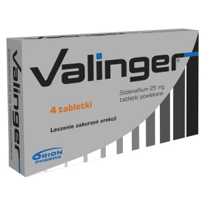 Valinger Валинджер 25 мг, 4 таблетки,     избранные