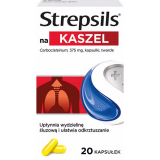 Strepsils,Стрепсилс от кашля 375 мг, 20 твердых капсул  новинки