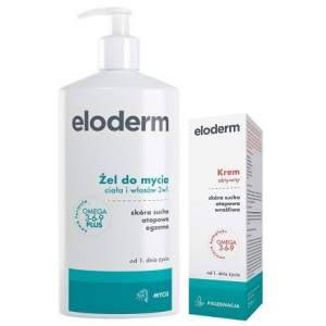 Eloderm,Элодерм Омега 3-6-9 Плюс, гель для мытья тела и волос 2в1, от 1 дня жизни, 400 мл   популярные