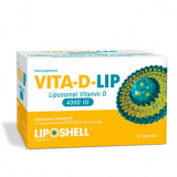 Vita-D-Lip, липосомальный витамин D 4000 МЕ, ароматизатор дыни, гель для полости рта, 5 г x 30 пакетиков      новинки