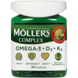 Mollers Complex, Комплекс Моллерс,Омега-3+Д3+К2, 60 капсул***** 