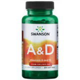 Витамин A + D, Swanson, 250 капсул