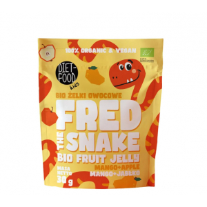 Fred, Фред Змея, фруктовое желе, манго и яблоко, органическое, 30 г   новинки