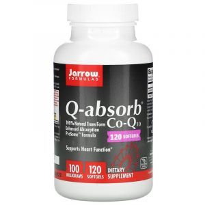 Jarrow Q-поглощают натуральный коэнзим Q10 100 мг убихинона, увеличение поглощения 30 капсул